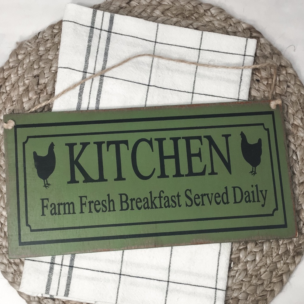 🛒2/$30!🛒   KITCHEN HANDMADE PAINTED WOOD SIGN - Picture 3 of 5